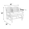 Savannah Outdoor Aluminum Bench Glider