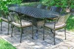 Savannah Outdoor Aluminum Oval Dining Table Set of 7 (KIT)