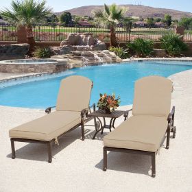 Savannah Outdoor Aluminum 3 Piece Chaise Set