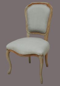 Farmhouse  Side Linen Chair