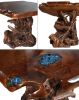 Live Edge Natural Teak Bar Table Set of 5