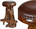 One of a Kind Teak Obsidian Bar Table Set of 5