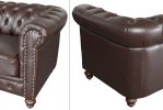 Classic Chesterfield Loveseat Brown