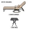 Elisabeth Swivel Chaise Lounge Set of 3 (KIT)