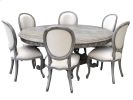 Mystique Gray Mahogany Anglia Dining Table and Chair Set of 7