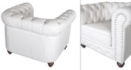 Classic Chesterfield White Chair